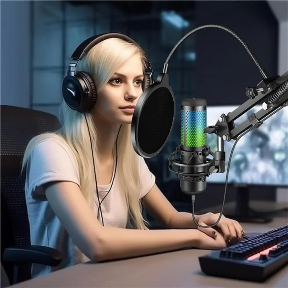 Professional Microphone Pop Filter Mask Shield For Blue Yeti and Any Other